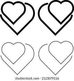 Premium set of heart line icons. Simple pictograms pack. Stroke vector illustration on a white background. Modern outline style icons collection