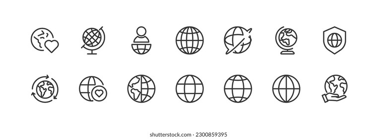 Premium set of international line icons. Simple pictograms pack. Stroke vector illustration on a white background. Modern outline style icons collection.