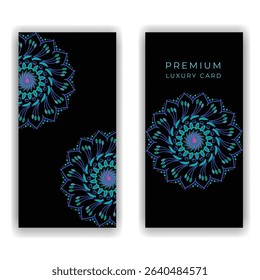 Premium set of mandala card design
