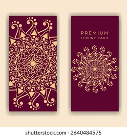 Premium set of mandala card design