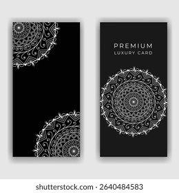 Premium set of mandala card design