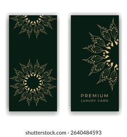 Premium set of mandala card design