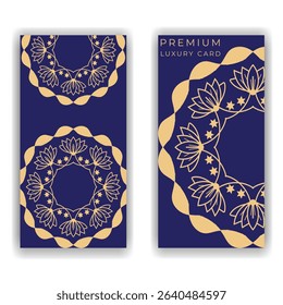Premium set of mandala card design
