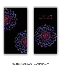 Premium set of mandala card design