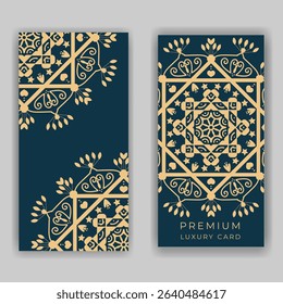 Premium set of mandala card design