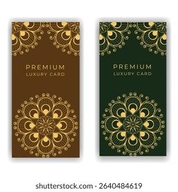 Premium set of mandala card design