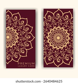 Premium set of mandala card design