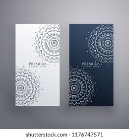 premium set of mandala card designs