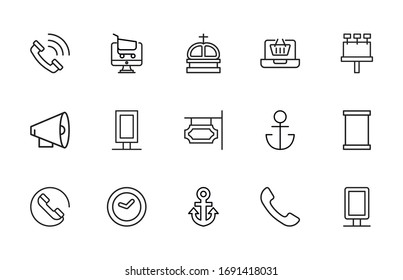 Premium set of marketing line icons. Web symbols for web sites and mobile app. Modern vector symbols, isolated on a white background. Simple thin line signs.