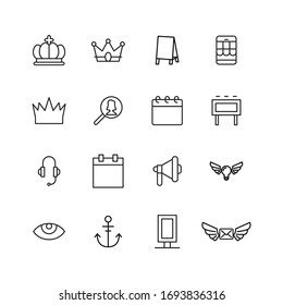 Premium set of marketing line icons. Web symbols for web sites and mobile app. Modern vector symbols, isolated on a white background. Simple thin line signs.