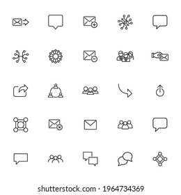 Premium set of network line icons. Simple pictograms pack. Stroke vector illustration on a white background. Modern outline style icons collection.