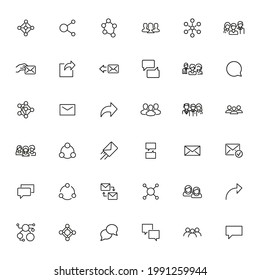 Premium set of network line icons. Simple pictograms pack. Stroke vector illustration on a white background. Modern outline style icons collection.