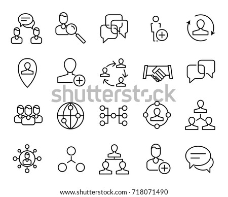 Premium set of network line icons. Simple pictograms pack. Stroke vector illustration on a white background. Modern outline style icons collection. 