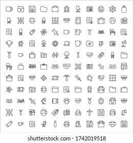 Premium set of office line icons. Web symbols for web sites and mobile app. Modern vector symbols, isolated on a white background. Simple thin line signs.