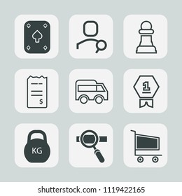 Premium set of outline, fill icons. Such as black, finance, technology, laptop, website, move, computer, kilogram, poker, cart, game, account, retail, paper, market, left, weight, highway, winner, web