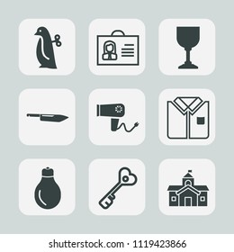 Premium set of outline, fill icons. Such as fashion, fun, toy, sign, shirt, architecture, knife, woman, people, human, hair, city, baby, dryer, social, profile, power, government, kitchen, white, key