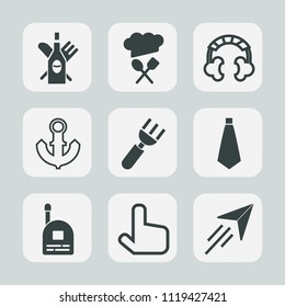 Premium set of outline, fill icons. Such as boy, winery, head, travel, wineglass, fun, chief, fashion, wine, sound, glass, child, sign, click, ship, bottle, equipment, food, kitchen, anchor, tie, boat