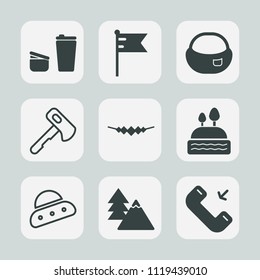 Premium set of outline, fill icons. Such as sugar, table, call, axe, button, jewelry, phone, rucksack, cake, mug, national, tree, environment, hammer, food, landscape, drink, nature, ship, forest, hot