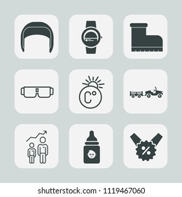 Premium set of outline, fill icons. Such as plastic, time, milk, work, touch, nutrition, glasses, personal, growth, footwear, builder, price, sign, thermometer, building, fahrenheit, construction, sun