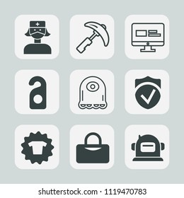Premium set of outline, fill icons. Such as health, space, sport, privacy, label, science, monster, website, machinery, equipment, engineering, medicine, clothing, hotel, building, character, work