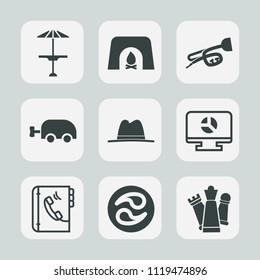Premium set of outline, fill icons. Such as template, fire, interior, sign, bar, book, chess, red, winter, kamon, fireplace, chart, piece, pub, strategy, game, coffee, japan, dark, table, home, cafe