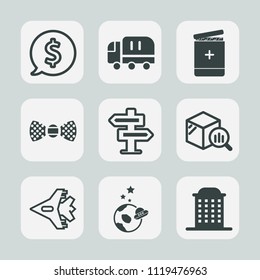 Premium set of outline, fill icons. Such as aircraft, frame, report, dont, car, space, statistic, plane, label, transportation, fashion, elegance, room, medical, medicine, health, hanger, tie, jet