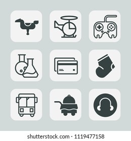 Premium set of outline, fill icons. Such as banking, speed, kid, cute, happy, air, service, hotel, bed, sky, button, road, arrow, technology, web, tool, fun, aircraft, debit, fly, childhood, child