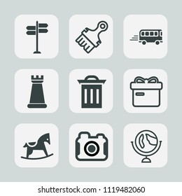 Premium set of outline, fill icons. Such as waste, holiday, photographer, garbage, world, king, pawn, map, cute, chess, transportation, recycle, urban, speed, city, toy, direction, road, , traffic