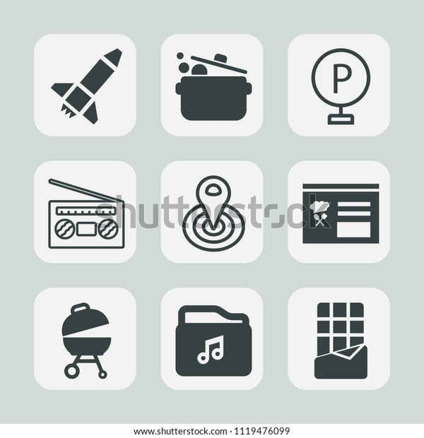 Premium set of outline, fill icons. Such as\
chocolate, grill, urban, volume, music, kitchen, file, car, cook,\
rocket, record, location, traffic, center, food, lot, technology,\
audio, spoon, cycle,\
bar