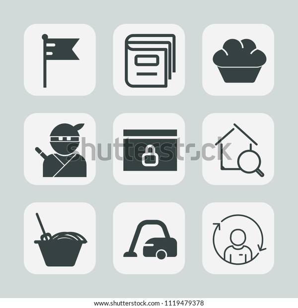 Premium Set Outline Fill Icons Such Stock Vector Royalty Free