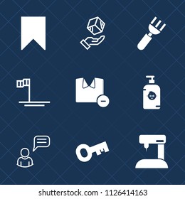 Premium set of outline, fill vector icons. Such as man, cargo, sew, sewing, delivery, shirt, kid, knife, male, package, chat, baja, clothes, box, spoon, communication, child, person, ocean, fun, web