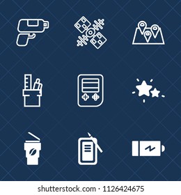 Premium set of outline, fill vector icons. Such as map, communication, technology, wireless, night, global, cup, game, tool, inkstone, japan, arrow, suzuri, retro, road, nature, business, pistol, star