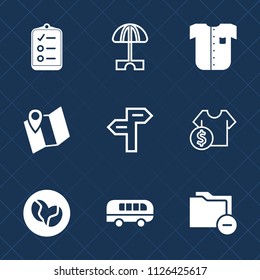 Premium set of outline, fill vector icons. Such as arrow, cost, check, clothing, mark, beach, location, business, style, speed, new, cotton, transportation, checklist, summer, price, white, object