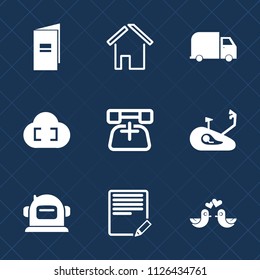 Premium set of outline, fill vector icons. Such as modern, bird, fitness, science, cloud, web, truck, animal, delivery, business, construction, house, sign, document, write, bike, estate, bicycle