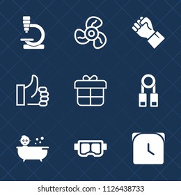 Premium set of outline, fill vector icons. Such as holiday, snorkel, concept, box, ventilator, fan, success, hand, equipment, kid, training, good, cooling, child, person, bath, up, baby, finger, human