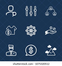 Premium set with outline icons. Such as technology, price, search, account, hierarchy, equality, concept, sky, wheel, hand, computer, nature, circle, online, structure, landscape, web, tag, money