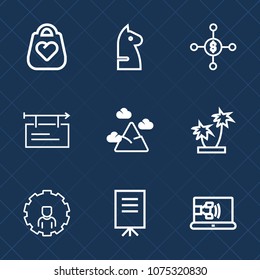 Premium set with outline icons. Such as online, mobile, fashion, finance, summer, businessman, people, play, white, tropical, investment, horse, game, sign, communication, competition, modern, dollar