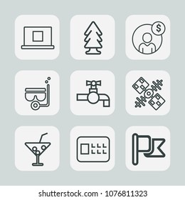 Premium set of outline icons. Such as bank, environment, profile, wood, money, security, safe, account, safety, nation, technology, glass, sink, faucet, national, sign, america, satellite, water, tree