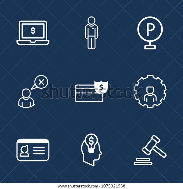 Premium set with outline icons. Such as man, laptop,\
profile, pc, male, boy, concept, bank, technology, law, urban,\
transport, justice, id, road, cash, fashion, lawyer, name,\
computer, document,\
web