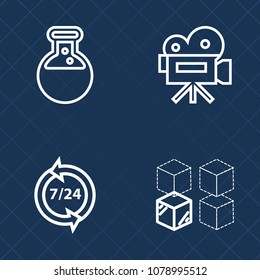 Premium set of outline vector icons. Such as dentistry, dentist, video, lab, old, cardboard, female, replacement, phone, medicine, lens, adult, medical, house, operator, film, business, people, tool