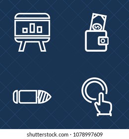 Premium set of outline vector icons. Such as finger, chart, bag, female, modern, hand, abstract, military, financial, banner, shot, dollar, money, army, finance, diagram, graph, danger, steel, button