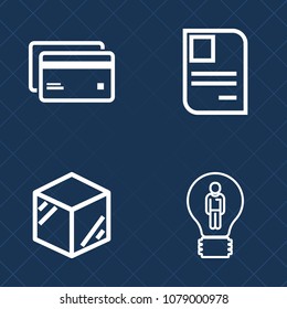 Premium set of outline vector icons. Such as name, card, credit, buy, abstract, paying, white, plastic, finance, security, identity, concept, paper, shopping, payment, financial, banking, container
