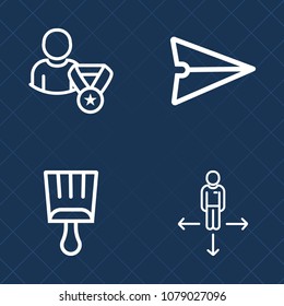 Premium set of outline vector icons. Such as website, star, smartphone, way, business, mail, collection, white, map, communication, artistic, mock-up, phone, application, brush, border, internet, road