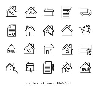 Premium set of real estate line icons. Simple pictograms pack. Stroke vector illustration on a white background. Modern outline style icons collection. 