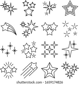 Premium set of star line icons. Simple pictograms pack. Stroke vector illustration on a white background. Modern outline style icons collection. Editable Stroke