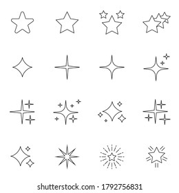 Premium set of star line icons. Simple pictograms pack. Vector illustration on a white background. Modern outline style icons collection. EPS 10