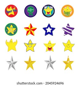 Premium set of star line icons Simple pictograms pack