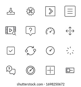 Premium set of UI line icons. Web symbols for web sites and mobile app. Modern vector symbols, isolated on a white background. Simple thin line signs.