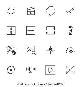 Premium set of UI line icons. Web symbols for web sites and mobile app. Modern vector symbols, isolated on a white background. Simple thin line signs.