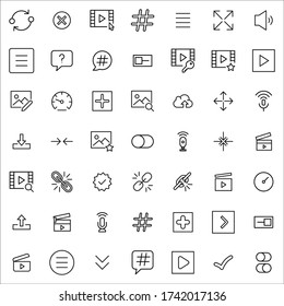 Premium set of UI line icons. Web symbols for web sites and mobile app. Modern vector symbols, isolated on a white background. Simple thin line signs.